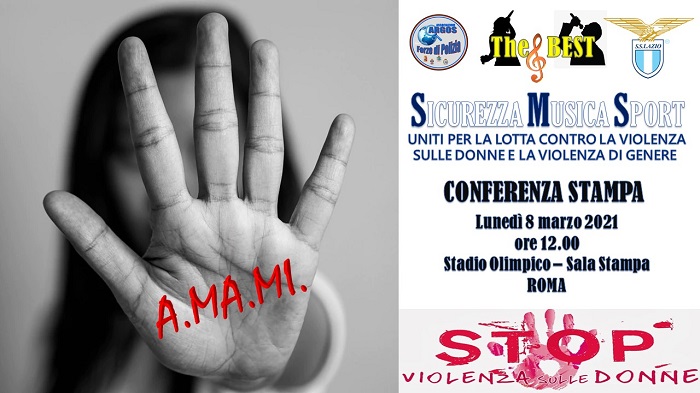 A.MA.MI. Conferenza Stampa - Lotta alla Violenza sulle Donne e Violenza di Genere - Stadio Olimpico - ROMA - ARGOS Forze di POLIZIA