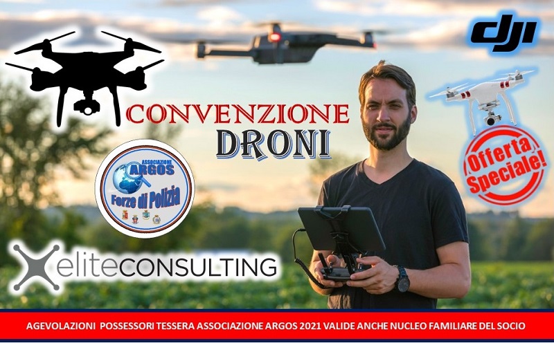 Convenzione ARGOS Forze di Polizia - Elite Consulting - Acquisto DRONI - Corsi e Accessori