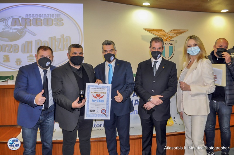 Valter D'Errico - Cuore d'Oro 2021 nomina ARGOS Associazione Forze di POLIZIA