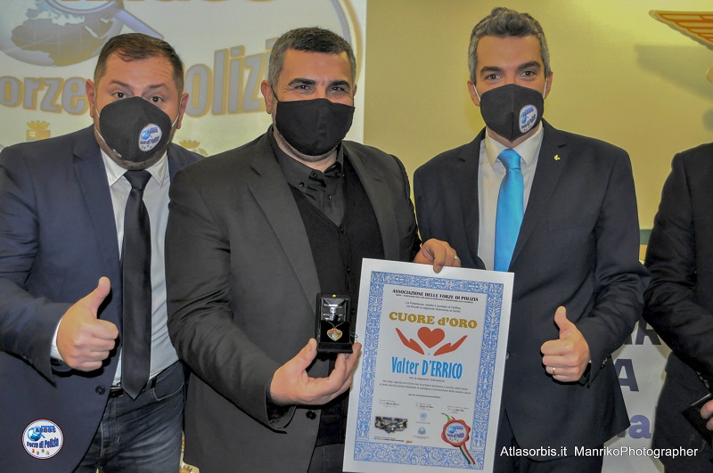 Valter D'Errico - Cuore d'Oro 2021 nomina ARGOS Associazione Forze di POLIZIA