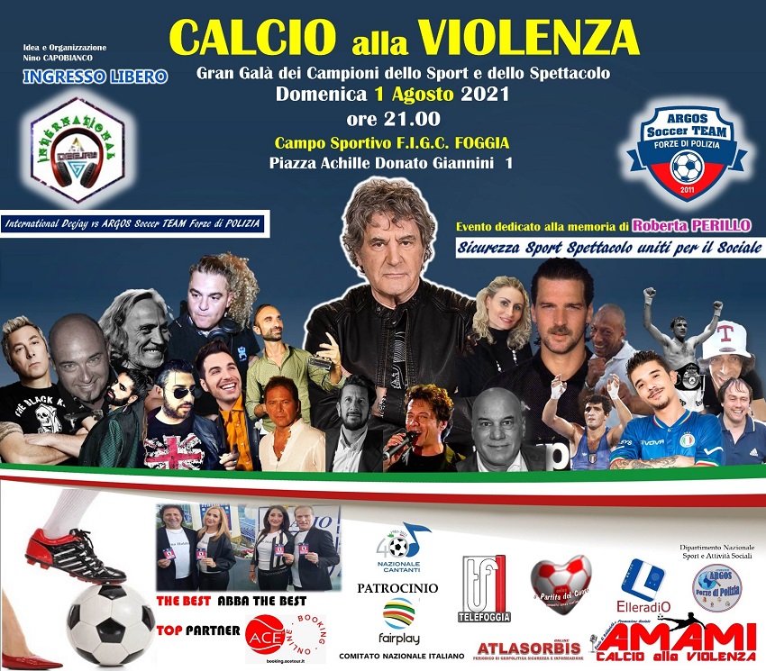 Calcio alla Violenza - A.MA.MI. - Adesione ARGOS Soccer TEAM Forze di POLIZIA