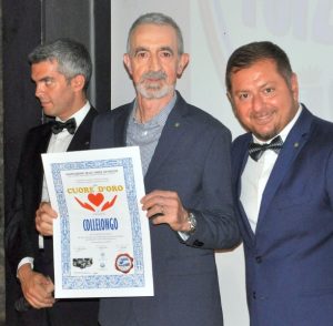 Diploma di Merito "un CUORE d'ORO" 2019 per il Comune di Collelongo (Aquila - Abruzzo) ritira il Cav. Valentino Pisegna
